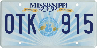MS license plate OTK915