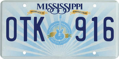 MS license plate OTK916