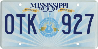 MS license plate OTK927