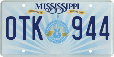 MS license plate OTK944
