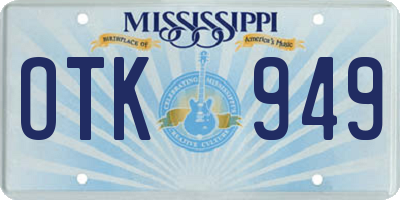 MS license plate OTK949