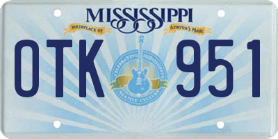 MS license plate OTK951