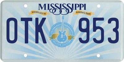 MS license plate OTK953