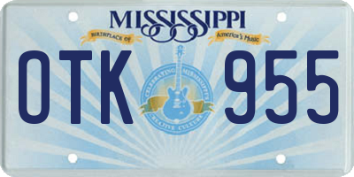 MS license plate OTK955
