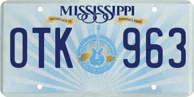 MS license plate OTK963