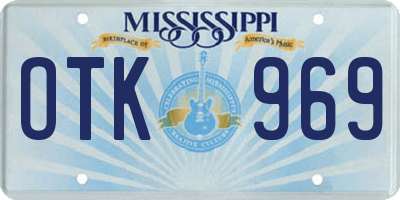 MS license plate OTK969
