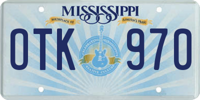 MS license plate OTK970