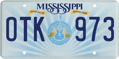 MS license plate OTK973
