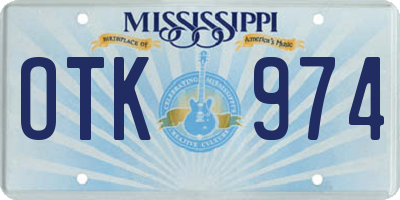 MS license plate OTK974