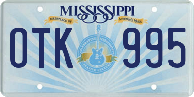 MS license plate OTK995
