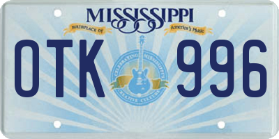 MS license plate OTK996