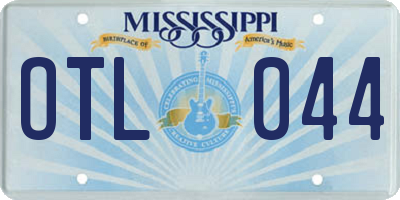 MS license plate OTL044