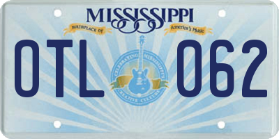 MS license plate OTL062