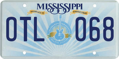 MS license plate OTL068