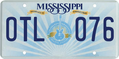 MS license plate OTL076