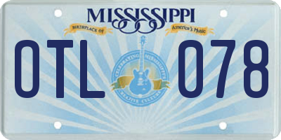 MS license plate OTL078