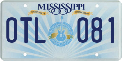 MS license plate OTL081