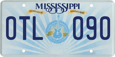 MS license plate OTL090