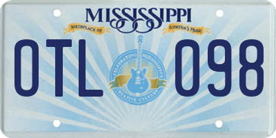 MS license plate OTL098