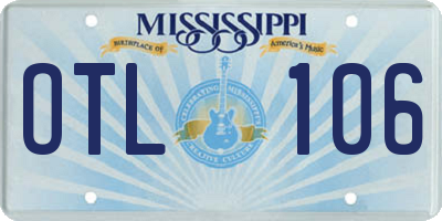 MS license plate OTL106