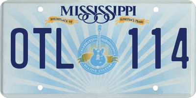 MS license plate OTL114