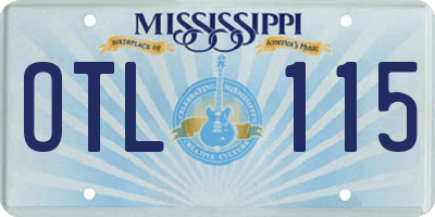MS license plate OTL115