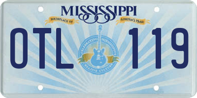 MS license plate OTL119