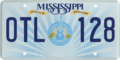 MS license plate OTL128