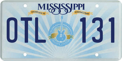 MS license plate OTL131