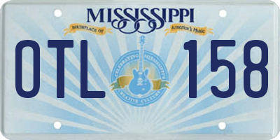 MS license plate OTL158