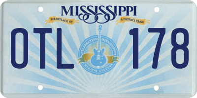 MS license plate OTL178