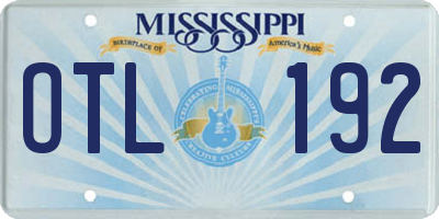 MS license plate OTL192