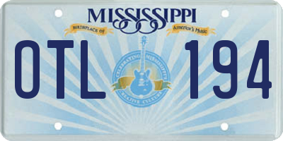 MS license plate OTL194