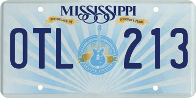 MS license plate OTL213