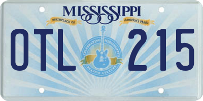 MS license plate OTL215