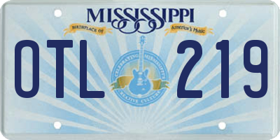 MS license plate OTL219