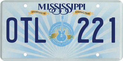 MS license plate OTL221