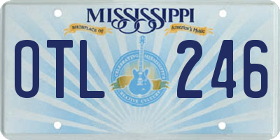 MS license plate OTL246