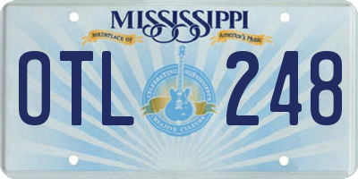 MS license plate OTL248