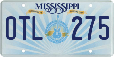 MS license plate OTL275