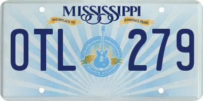 MS license plate OTL279