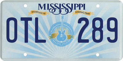 MS license plate OTL289