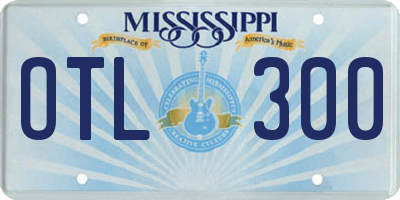 MS license plate OTL300