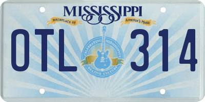 MS license plate OTL314