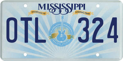 MS license plate OTL324