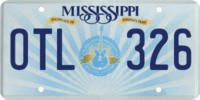 MS license plate OTL326