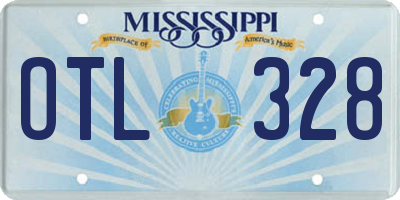 MS license plate OTL328