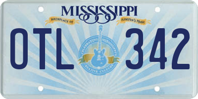 MS license plate OTL342