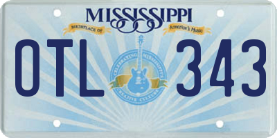 MS license plate OTL343