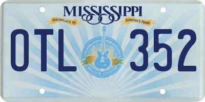 MS license plate OTL352